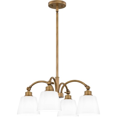 Quoizel Pendant Chandelier 4 Lights Weathered Brass QP6157WS